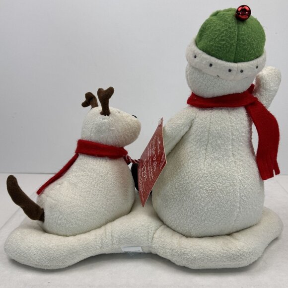 Vintage 2004 Hallmark Jingle Pals Snowman Dog Plush Singing Barking Dancing - Picture 6 of 17